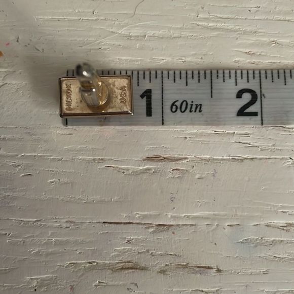 Vintage-1950s-signed Hickok double red & gold bullet back cuff links w/gift box - Picture 9 of 12